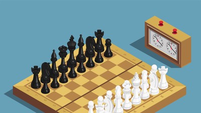Dostupné z: https://www.freepik.com/free-vector/chess-beginning-isometric-composition_6883537.htm#fromView=search&page=1&position=8&uuid=8dbc63f4-22a8-4358-b765-9802f7310436&query=chess+clock